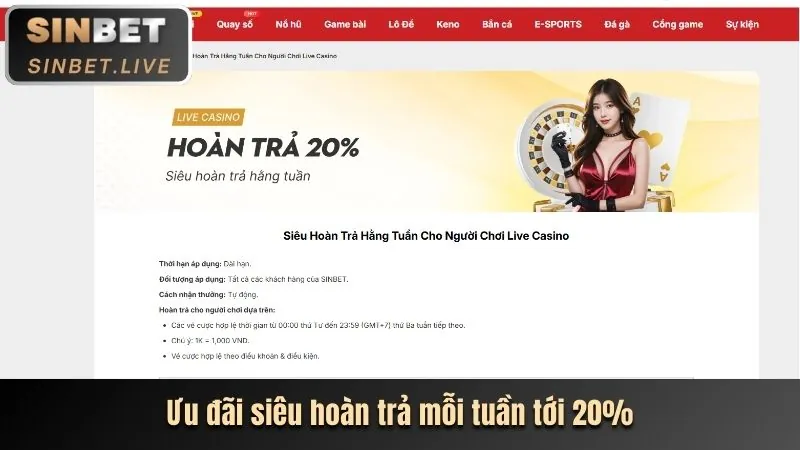 Khuyến mãi hoàn trả hàng ngày/tuần